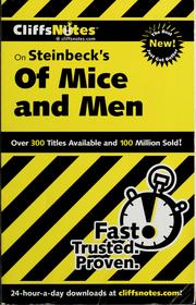 Enlarge cover image for CliffsNotes Steinbeck's Of mice and men / by Susan Van Kirk.